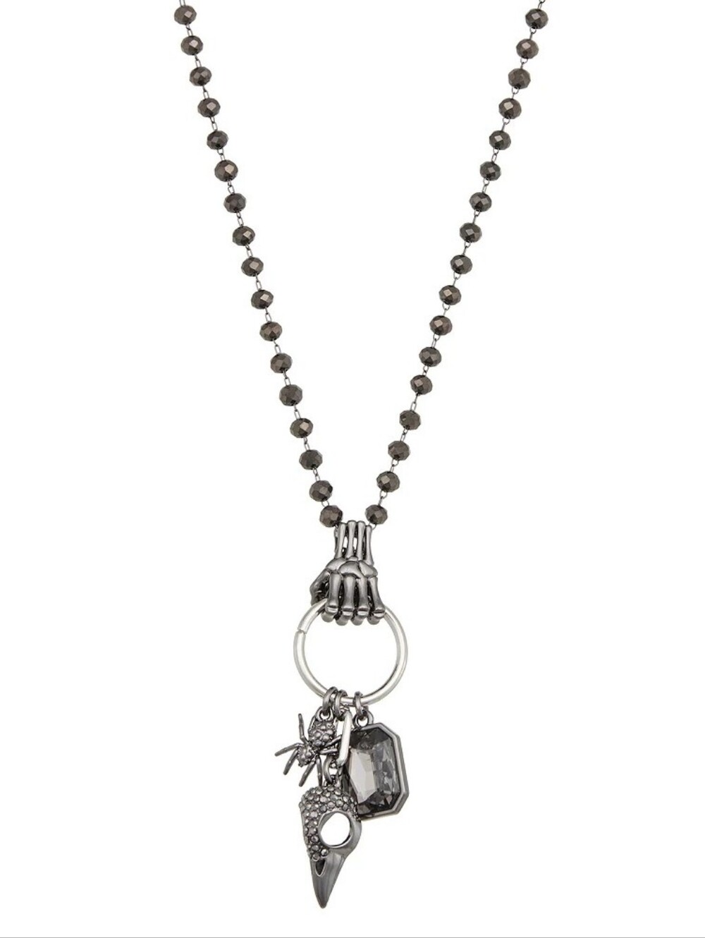 Last One/Simply Vera Vera Wang Skull Crow Necklace